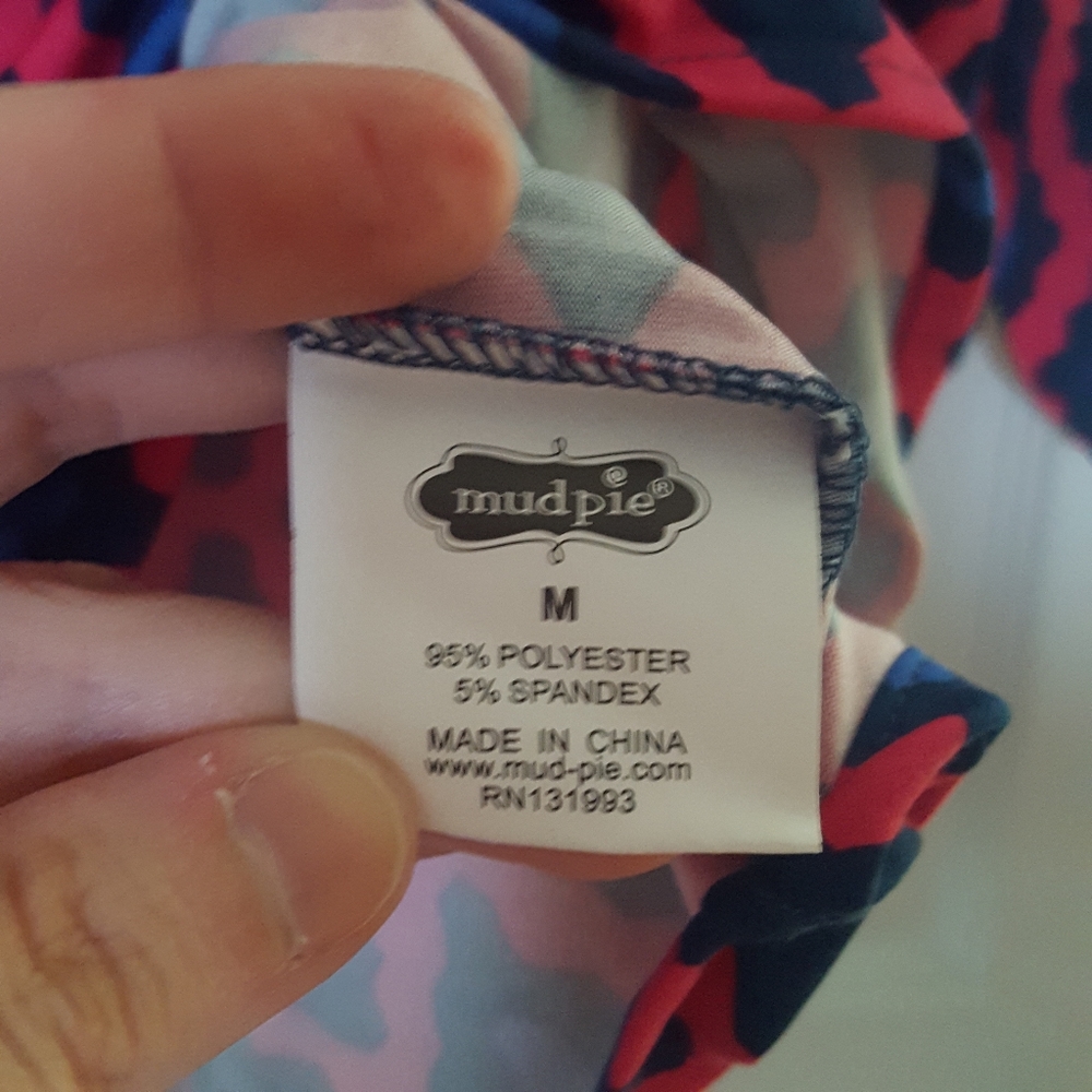 Mud Pie Patterned V Neck Tunic Top - image 5